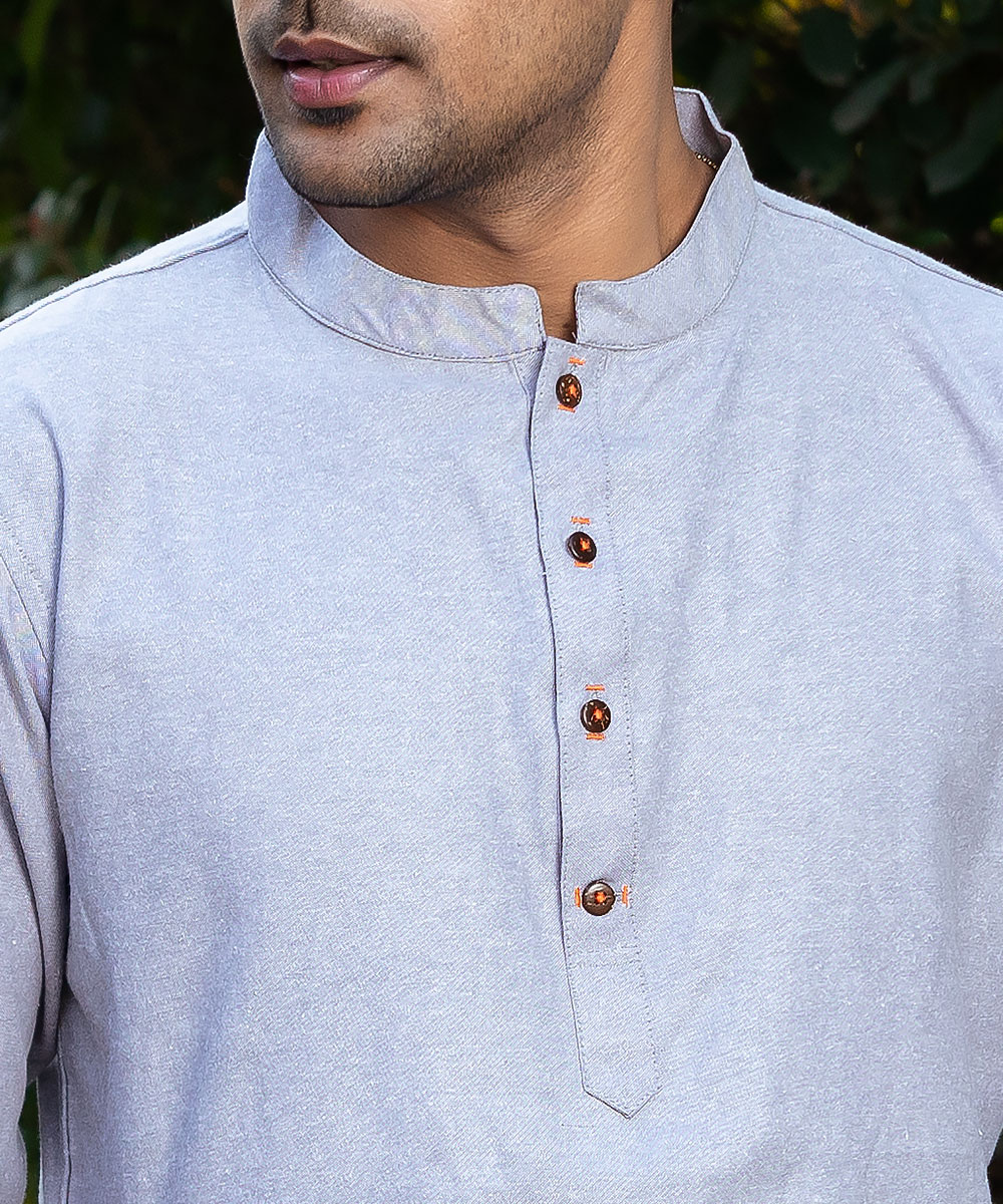 Oxford Cotton Solid Panjabi