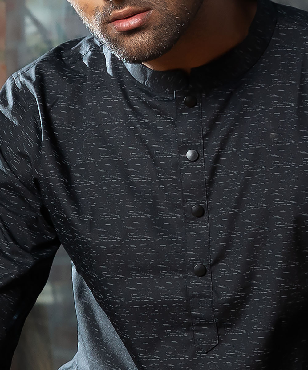 Black Cotton Panjabi