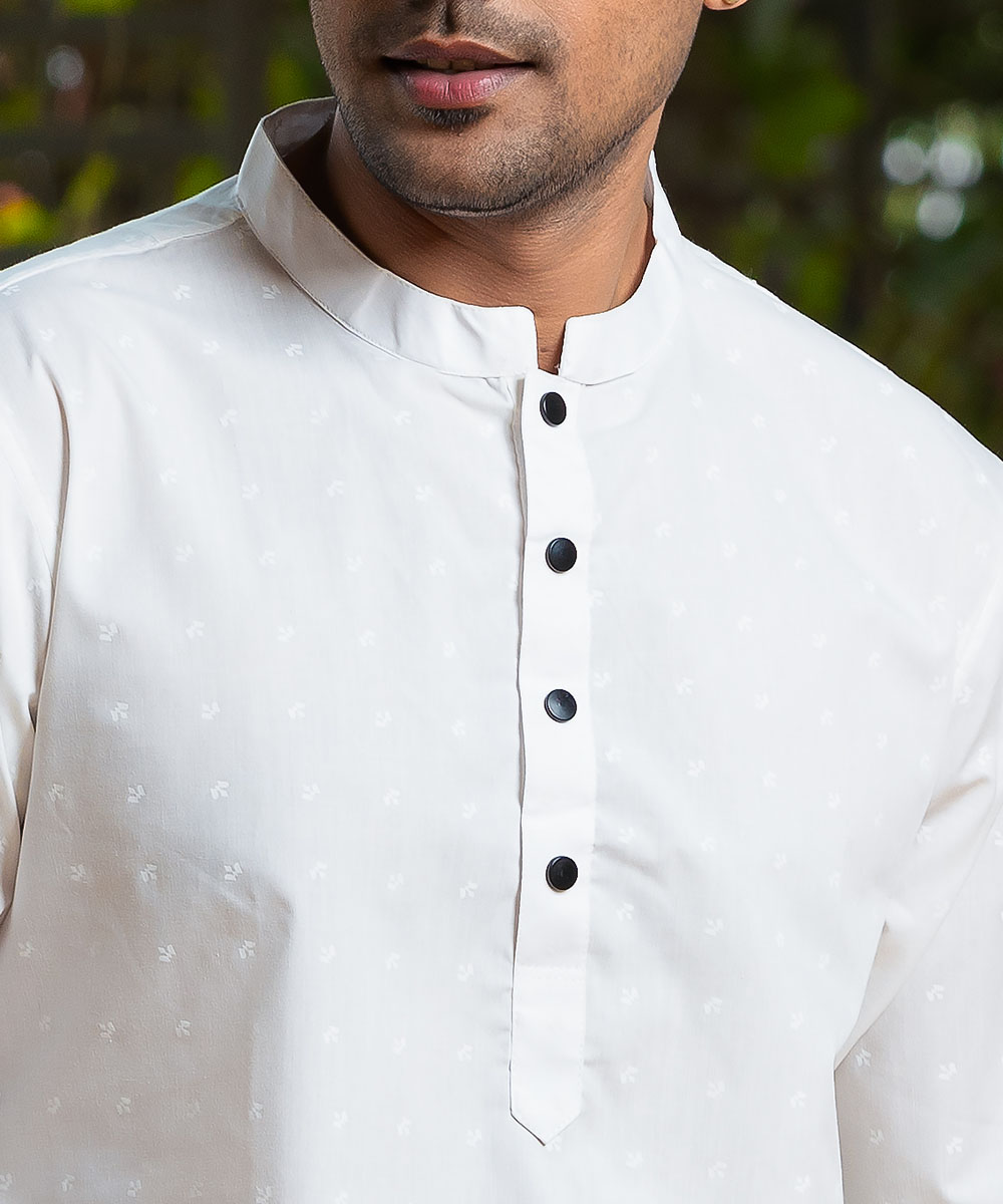 White Cotton Panjabi