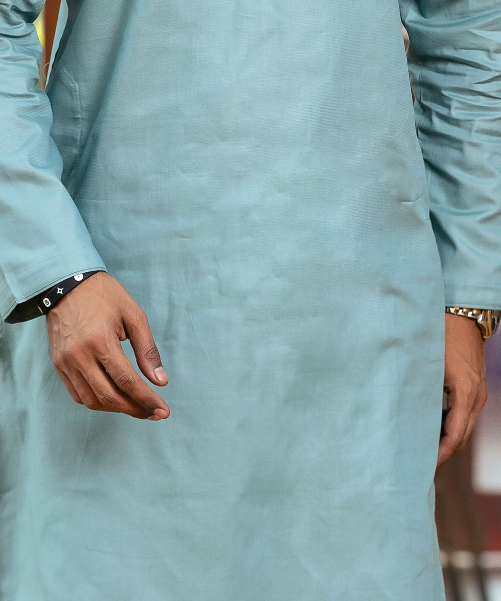 Sea Green Jacquard Panjabi