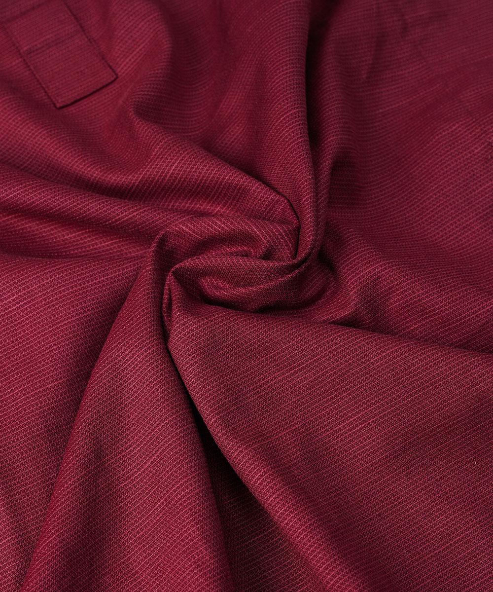 Light Magenta Contrast Dobby Cotton Slim Fitted Panjabi