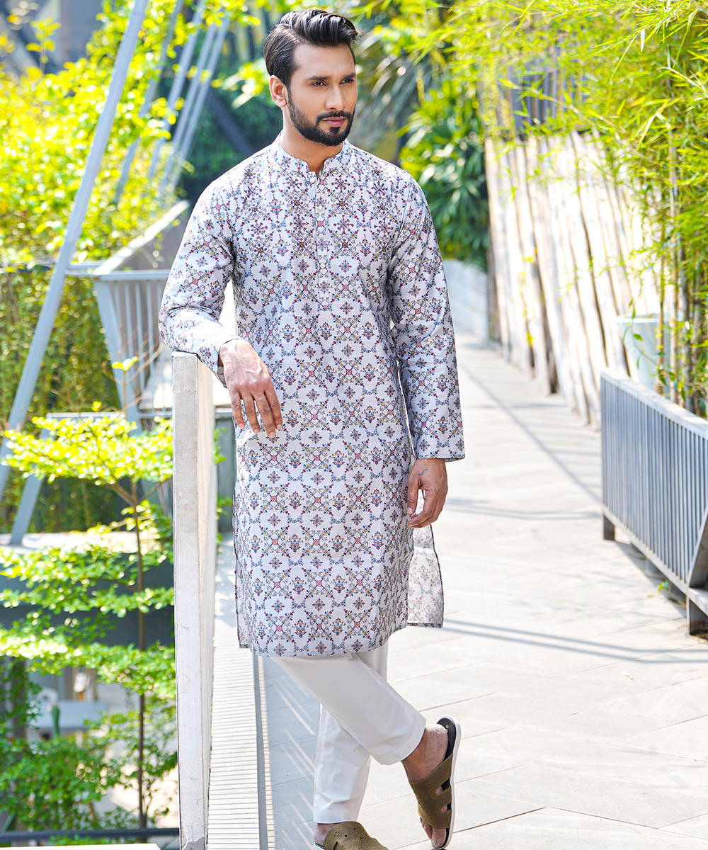 Tussar Silk Karchupi Panjabi