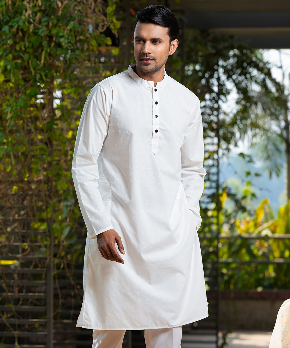 White Cotton Panjabi