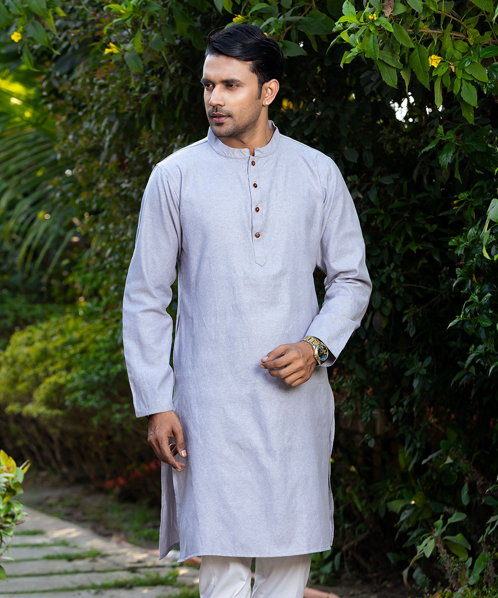 Oxford Cotton Solid Panjabi